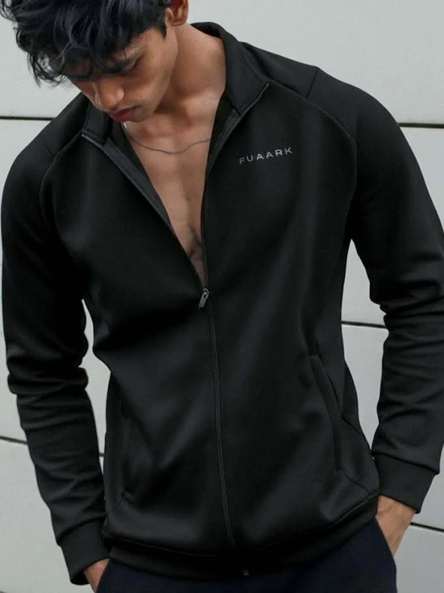 Men Solid Sporty Jacket