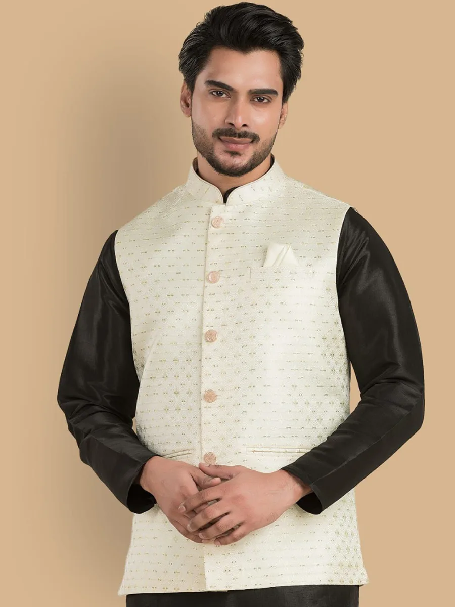 Men Mandarin-Neck Nehru Jacket