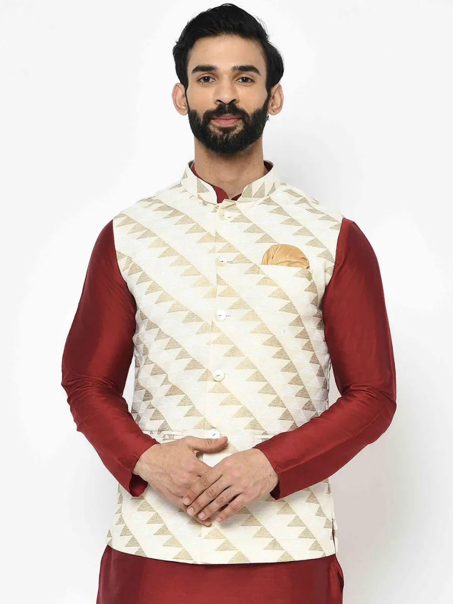 Men Printed Nehru Jacket