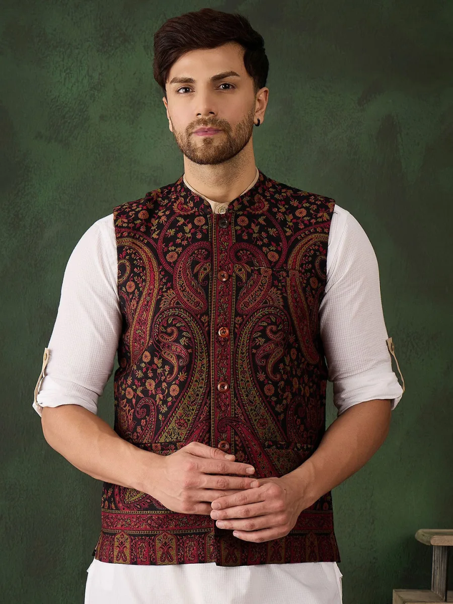 Woven Design Nehru Jackets
