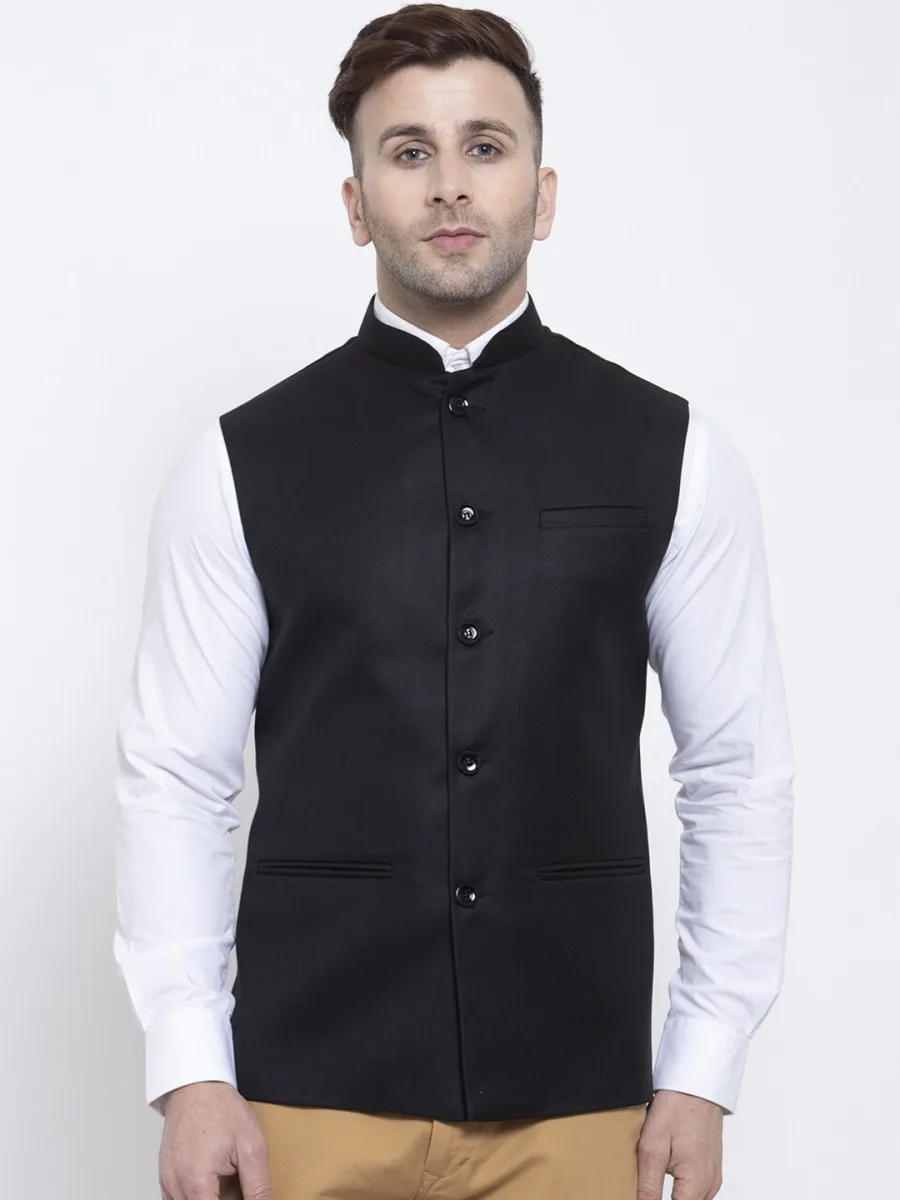Men Solid Nehru Jacket