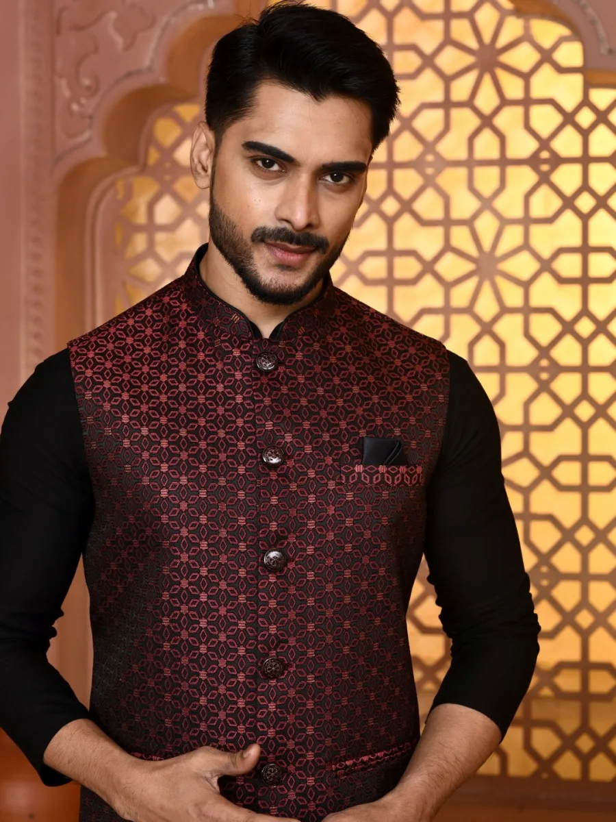 Woven Design Nehru Jackets
