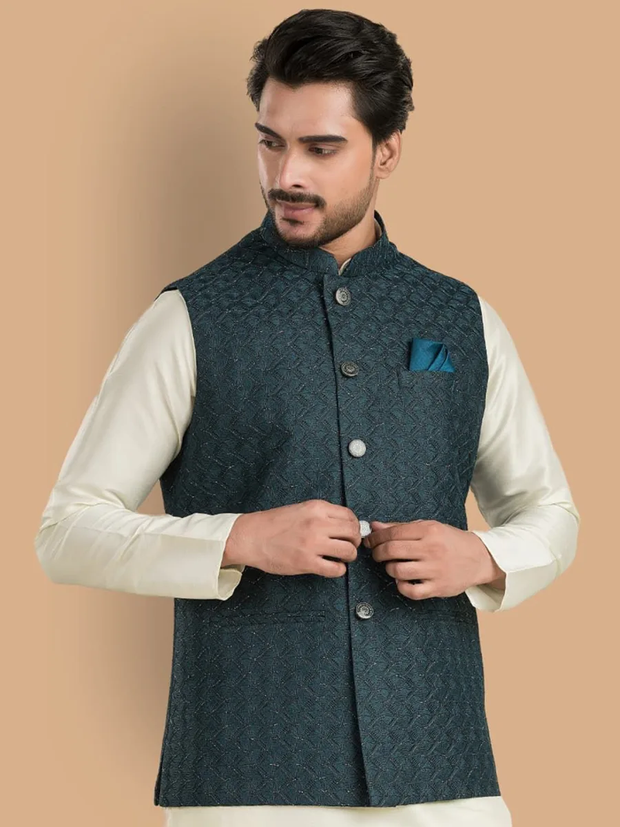 Self Design Nehru Jackets