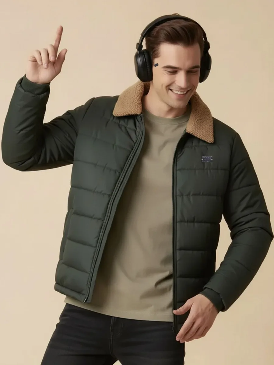 Spread Collar Padded Jacket