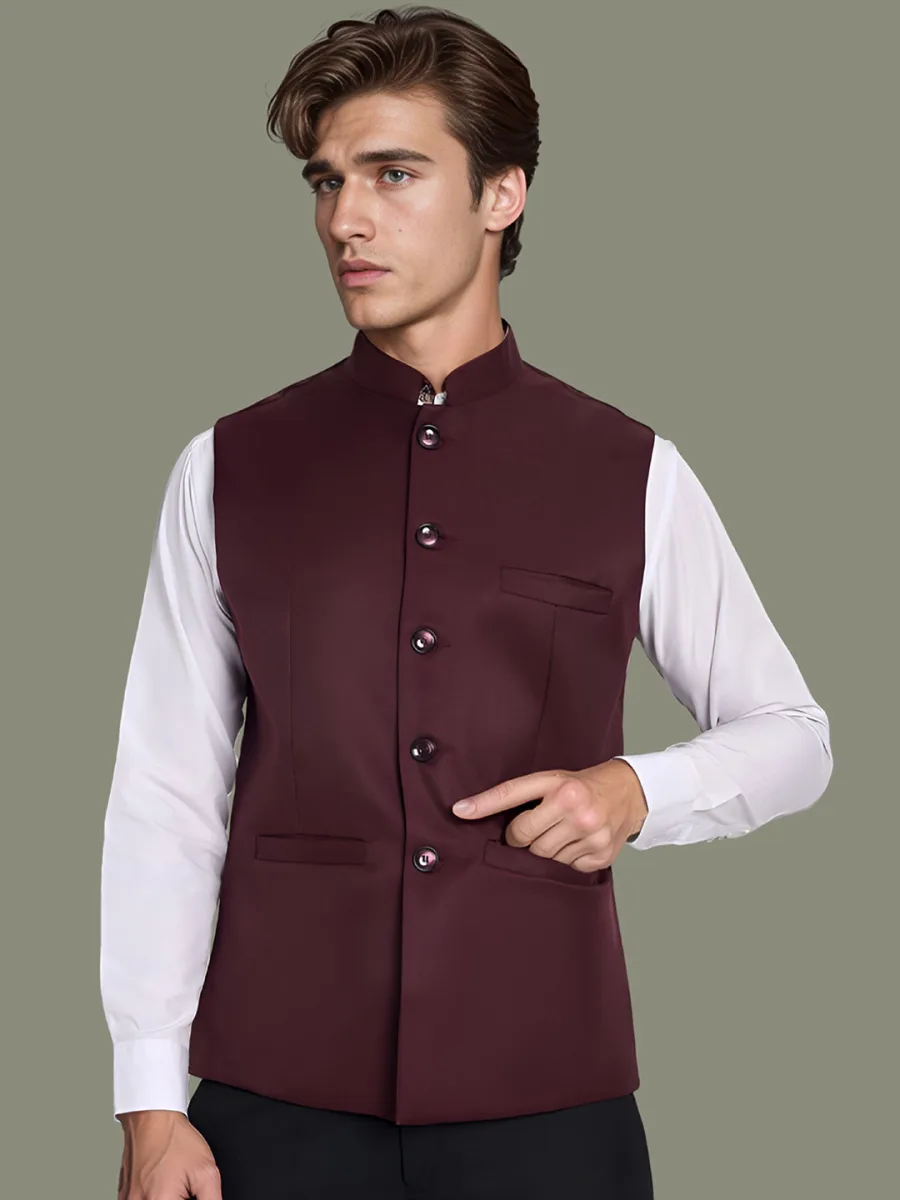 Mandarin Collar Nehru Jacket
