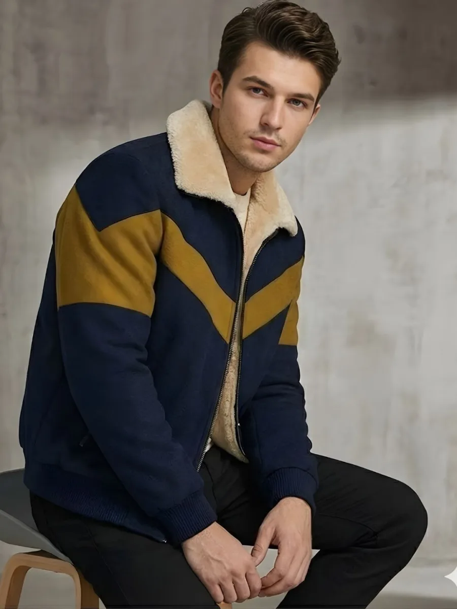 Colourblocked Windcheater Bomber Jacket