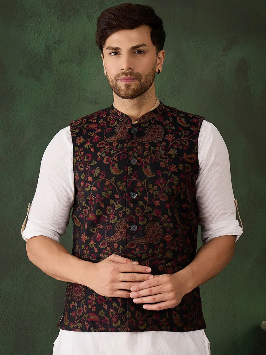 Woven Design Nehru Jacket