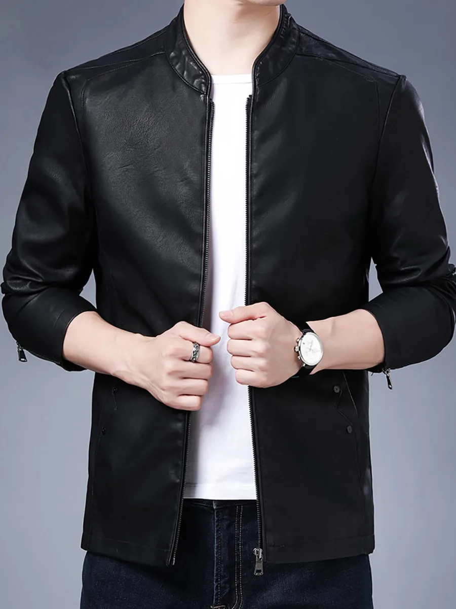 Men Solid Windcheater Jacket