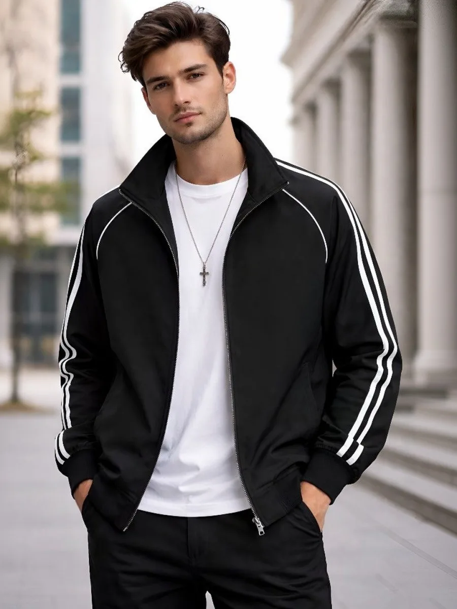 Striped Lightweight Outdoor Sporty Jacket