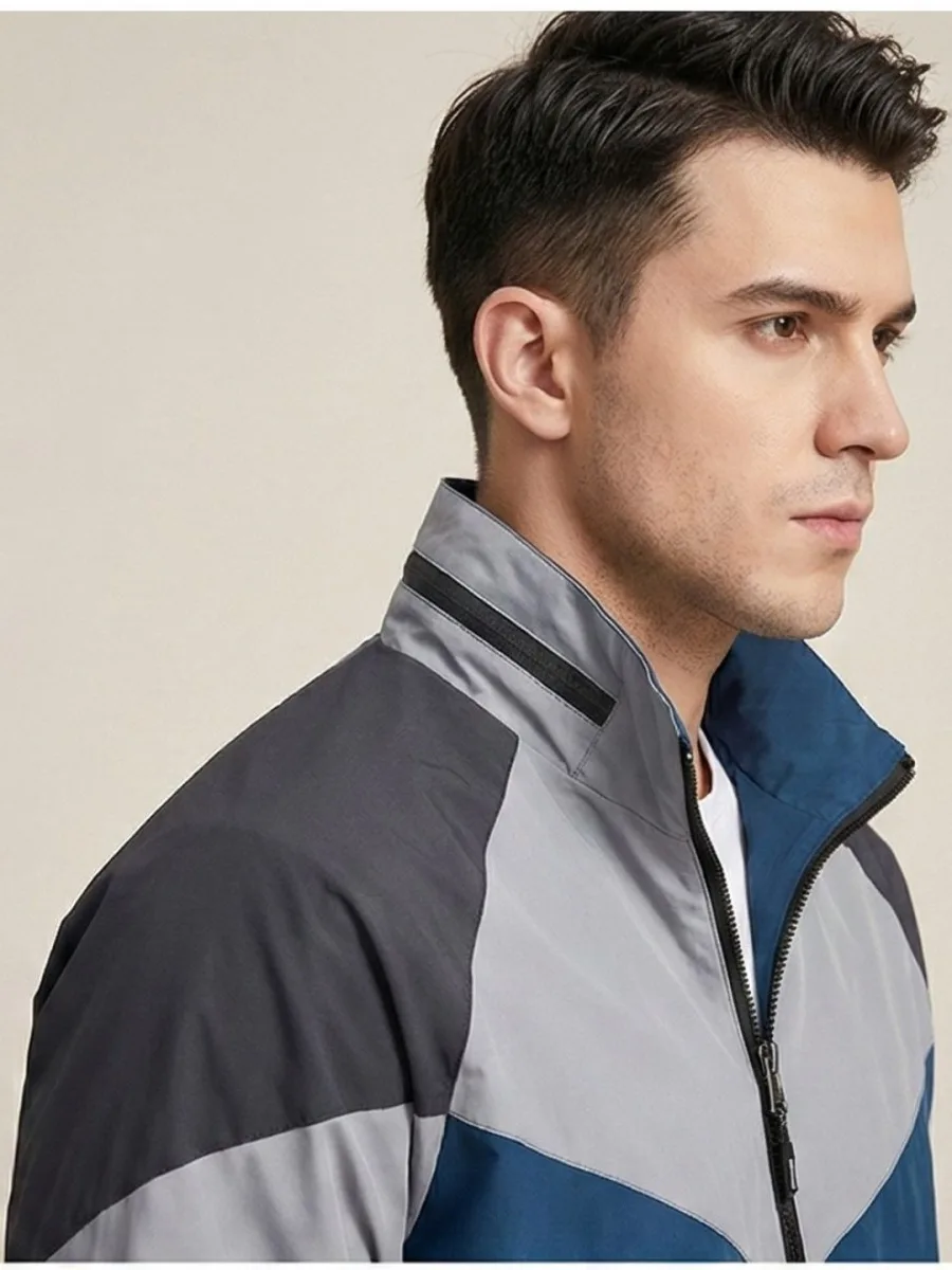 Colourblocked Lightweight Sporty Jacket