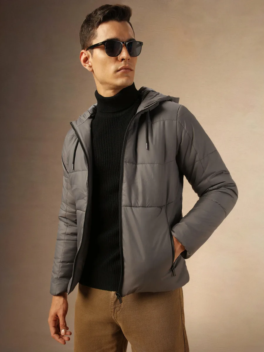Men Solid Padded Jacket