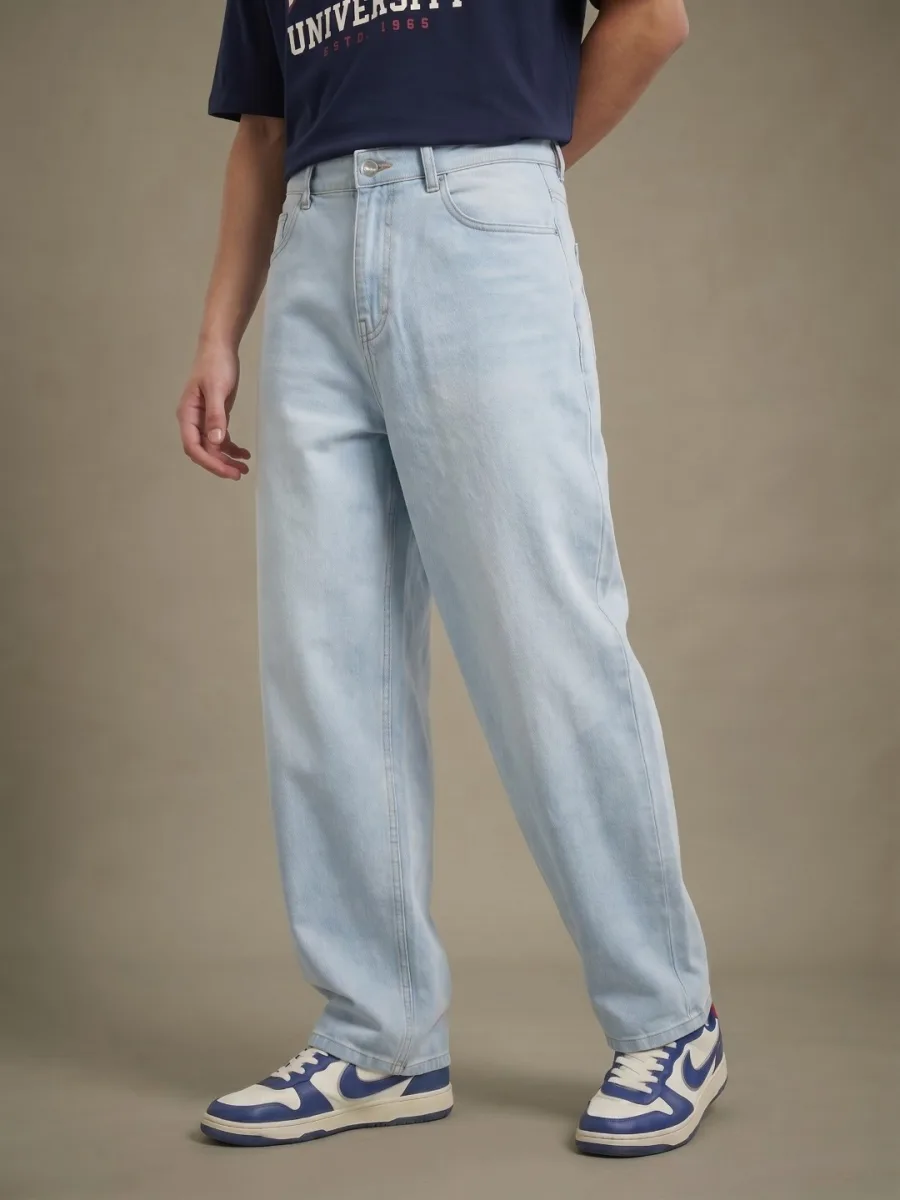 Men Barrel Fit Jeans