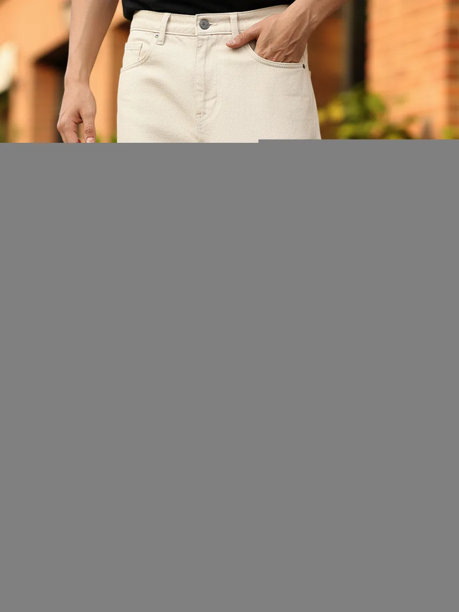 Men Relaxed Fit Cotton Jeans