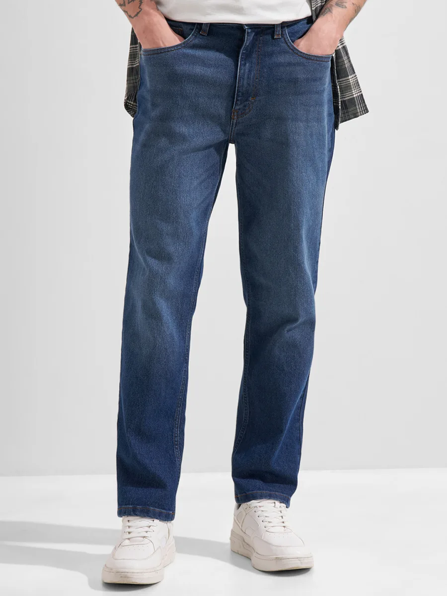 Men Regular Fit Mid-Rise Jeans