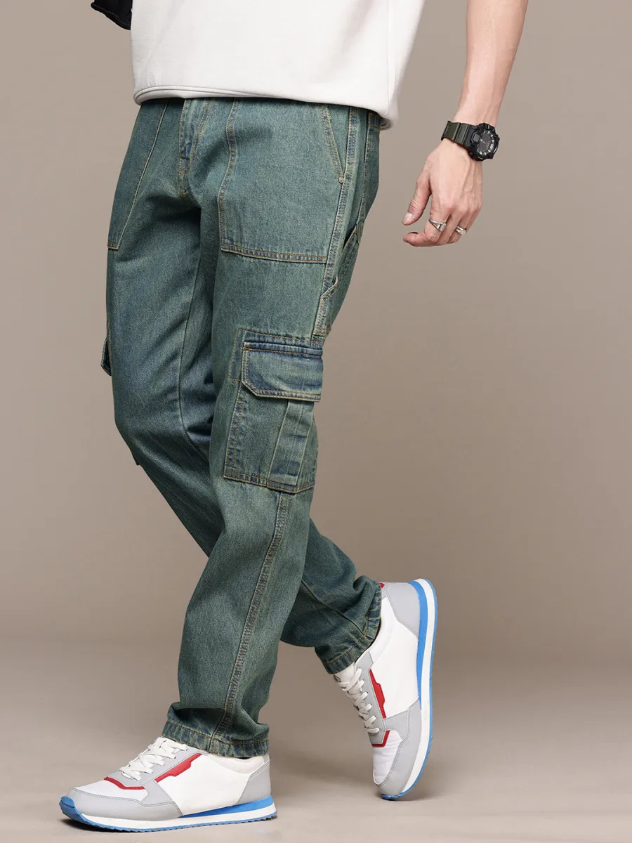 Men Relaxed Cargo Fit Jeans