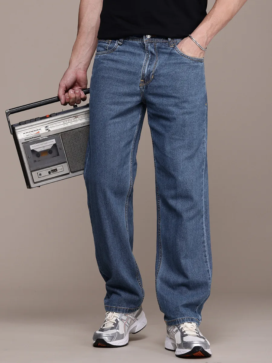 Men Pure Cotton Straight Jeans