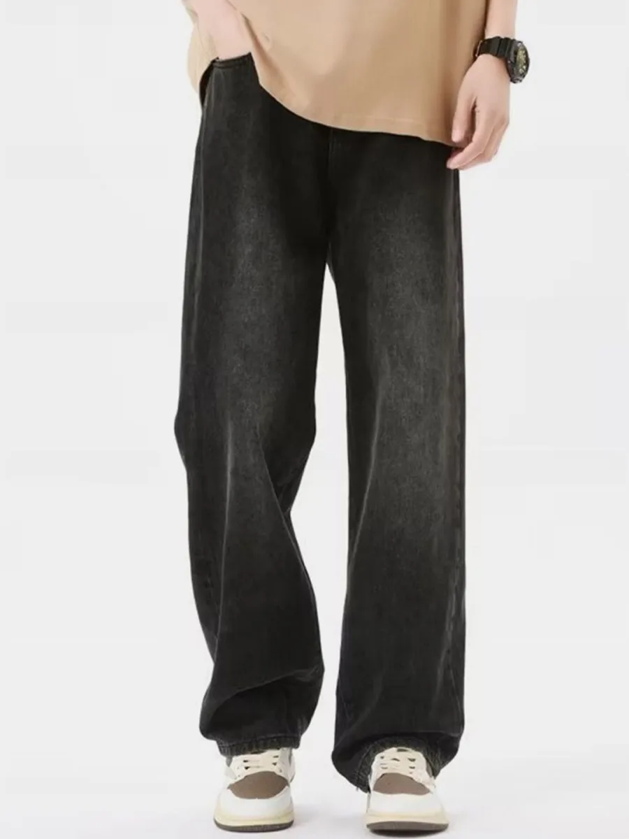 Light Fade Cotton Baggy Jeans