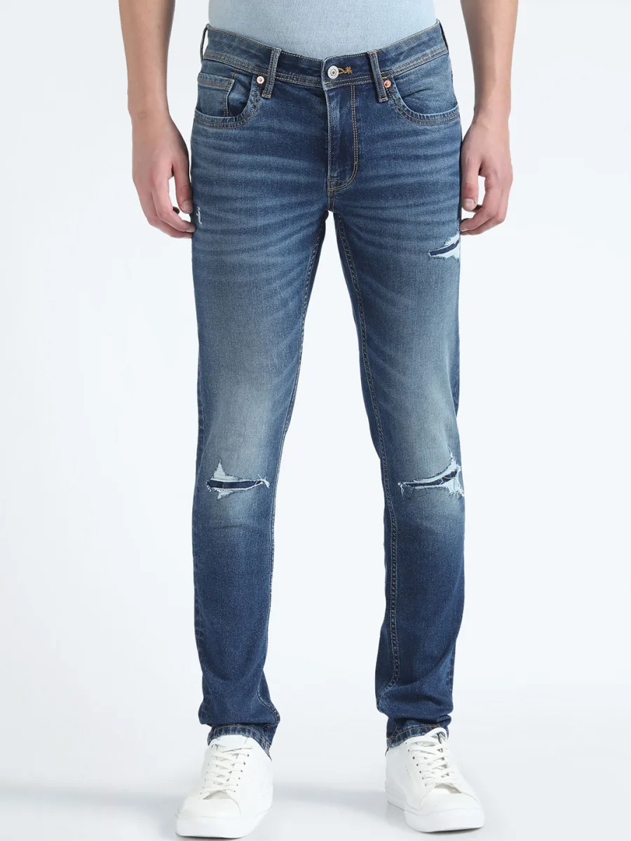 Men Skinny Fit Mid-Rise Jeans