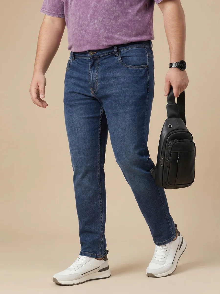 Men Plus Size Regular Jeans