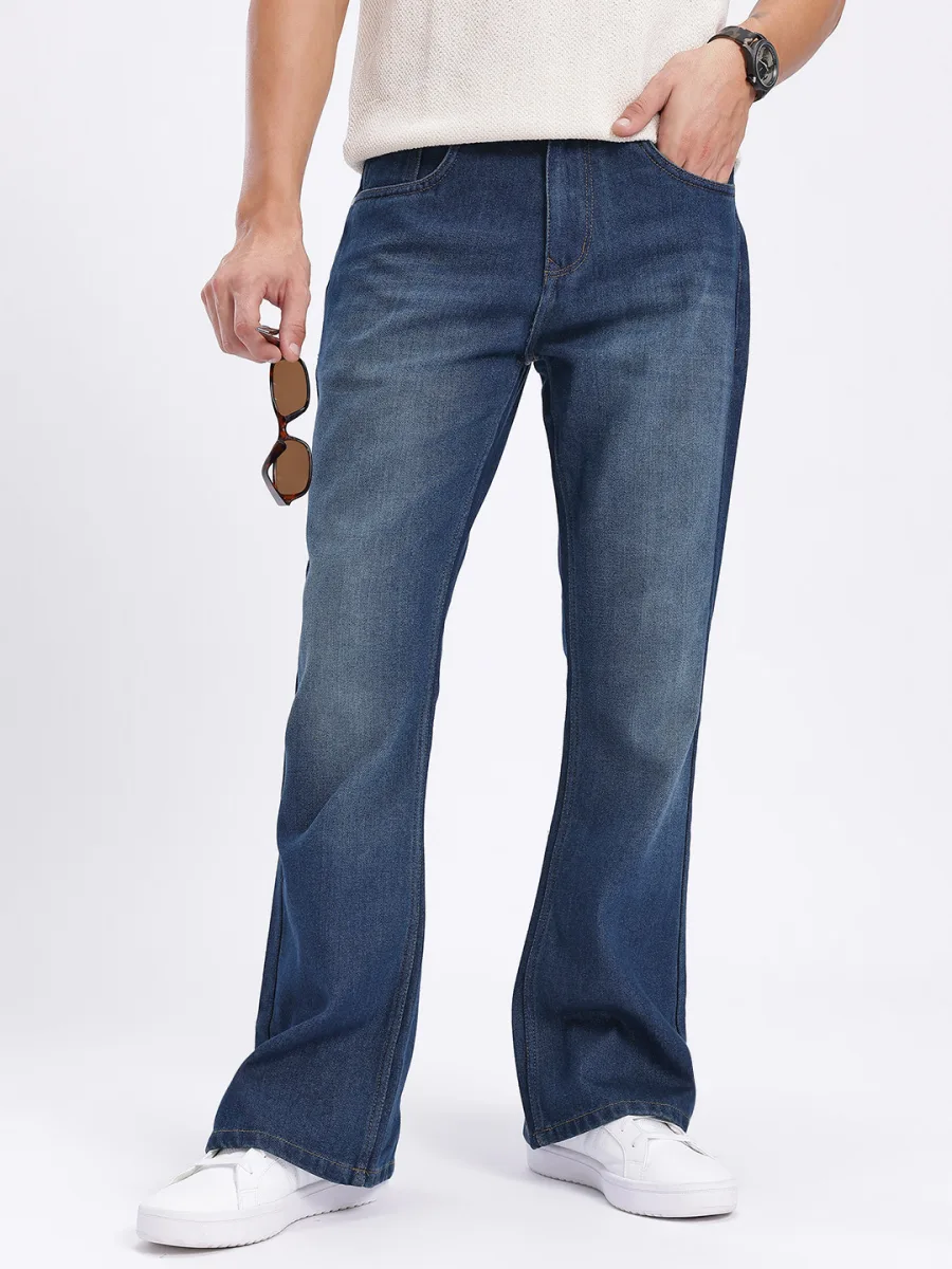 Men Bootcut Mid-Rise Jeans