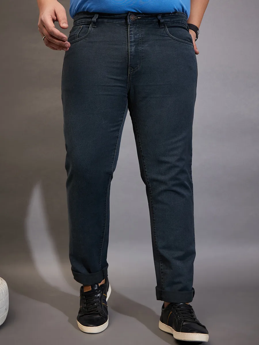 Plus Size Men Mid Rise Jeans