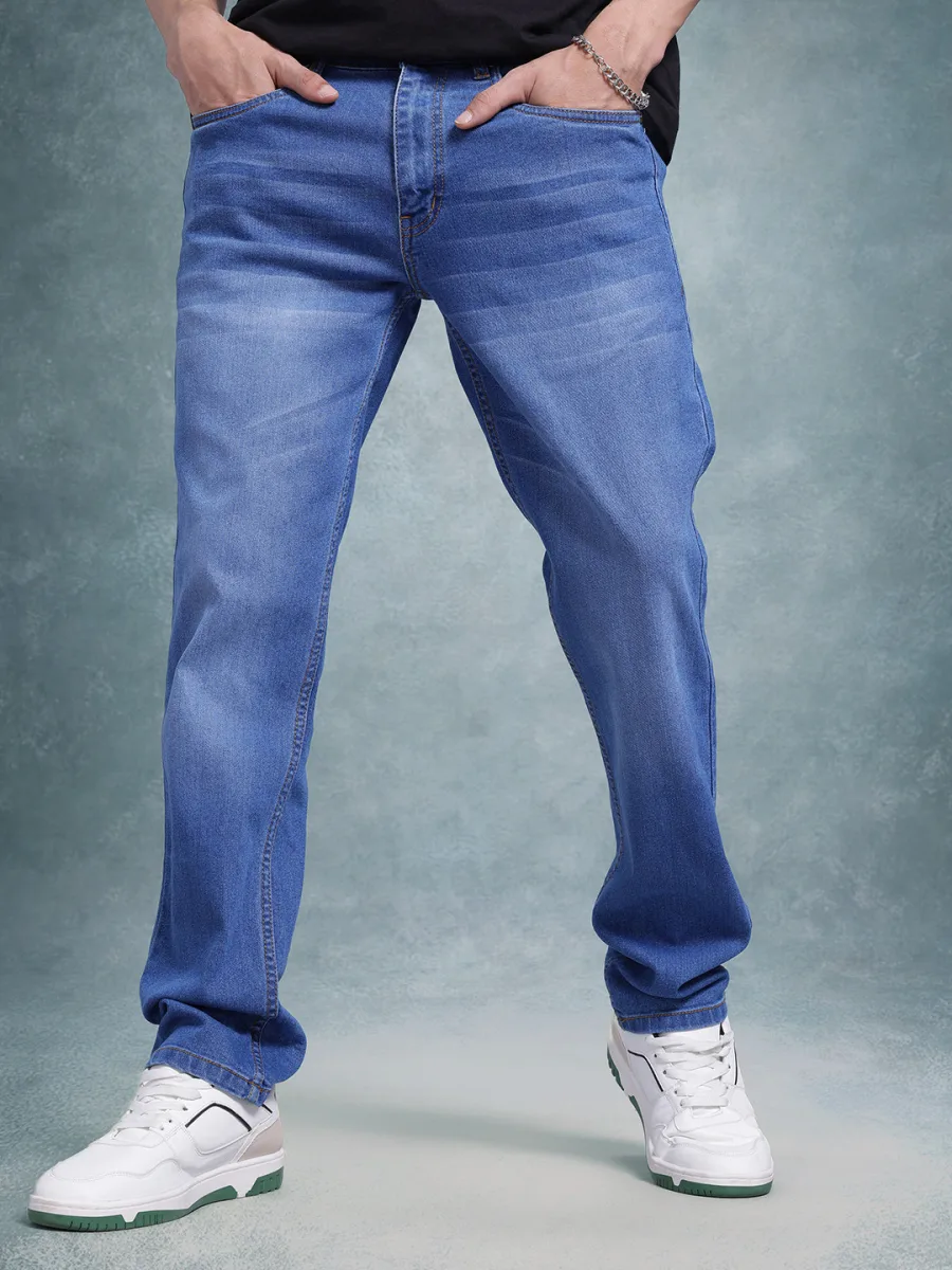 Men Regular Fit Mid-Rise Jeans