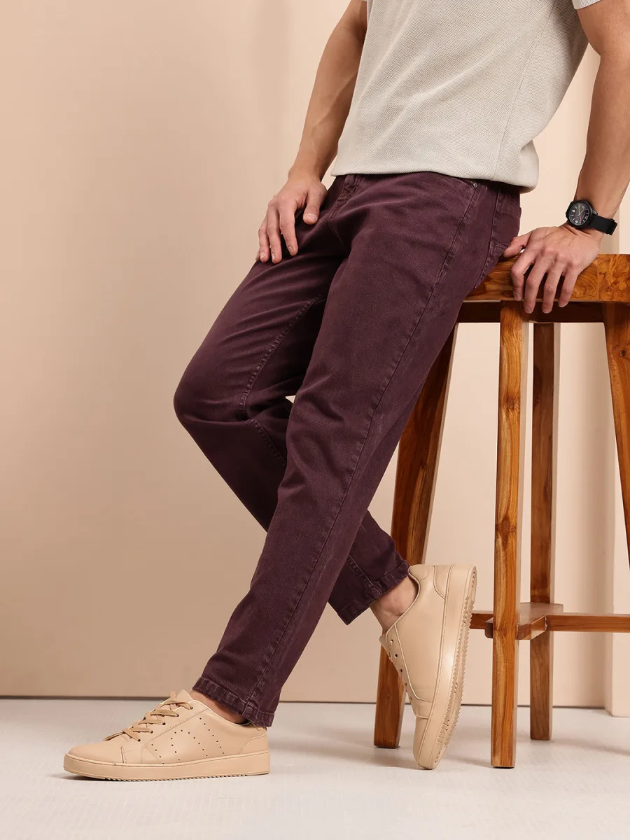 Matte Slim Fit Jeans — Nude