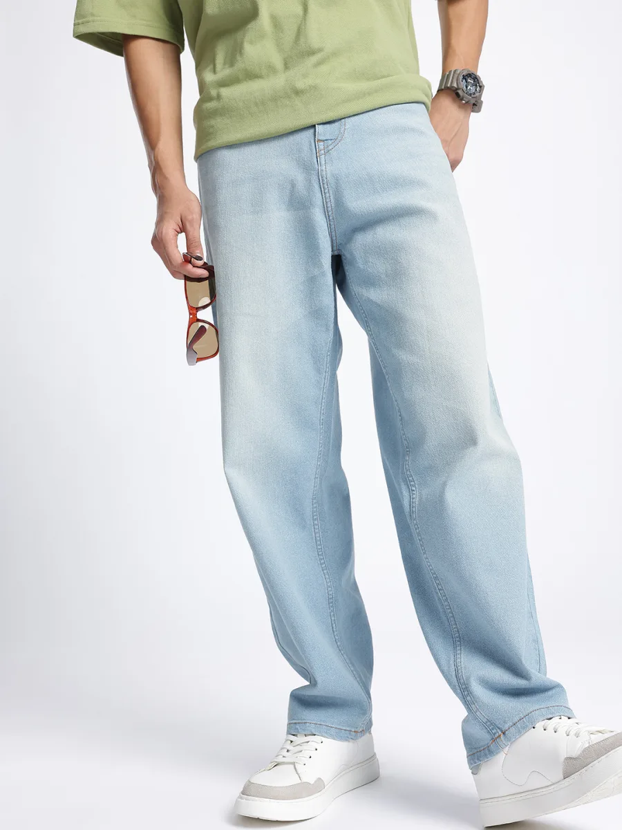 Men Loose Fit Heavy Fade Jeans