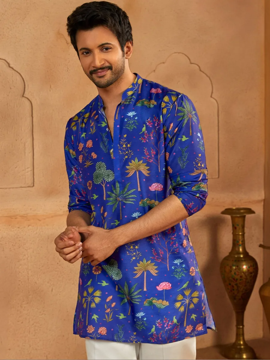 Men Floral Printed Kurta