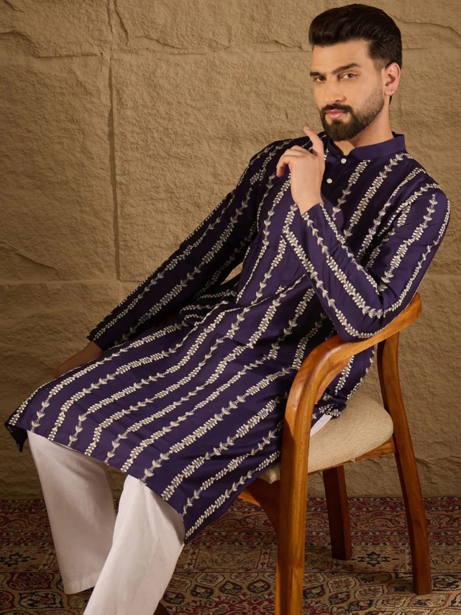 Men Printed Straight Kurta