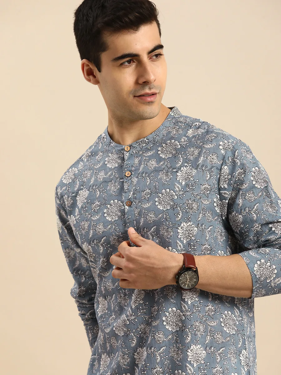 Men Pure Cotton Printed Kurta