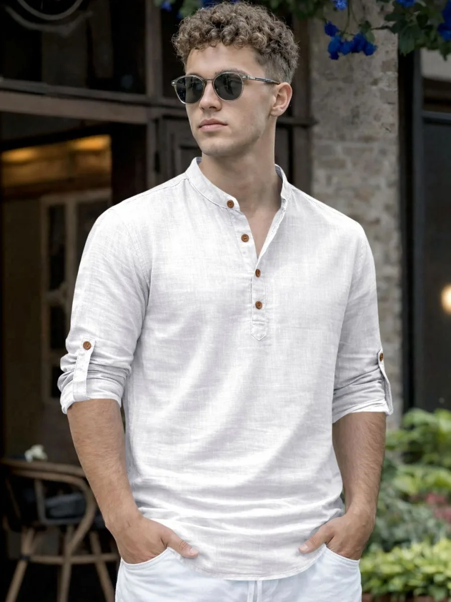 Mandarin Collar Straight Kurta