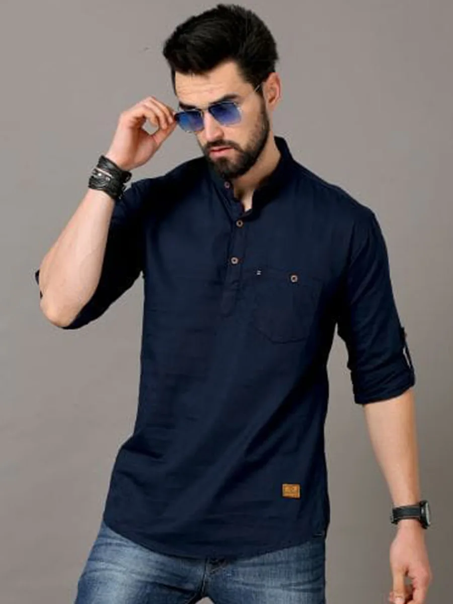 Band Collar Straight Kurta
