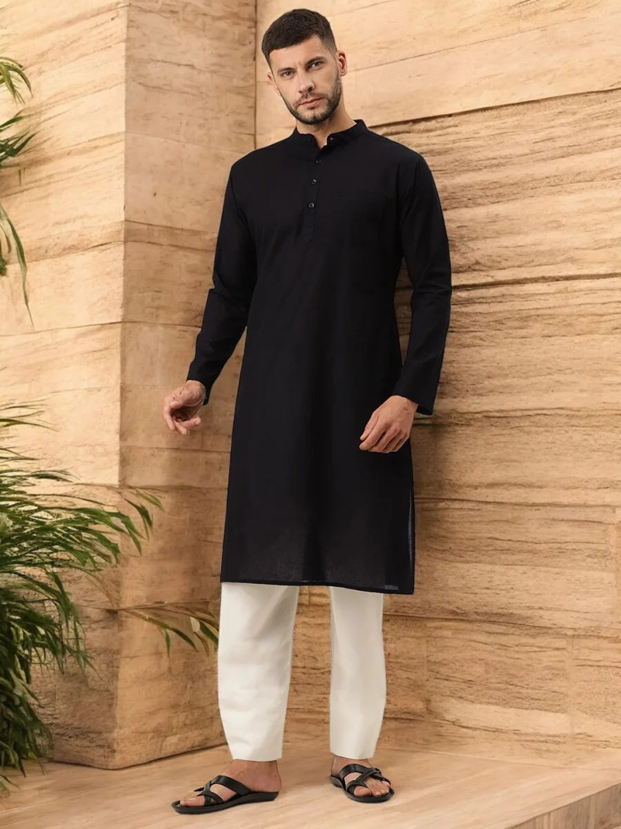 Men Cotton Straight Kurta