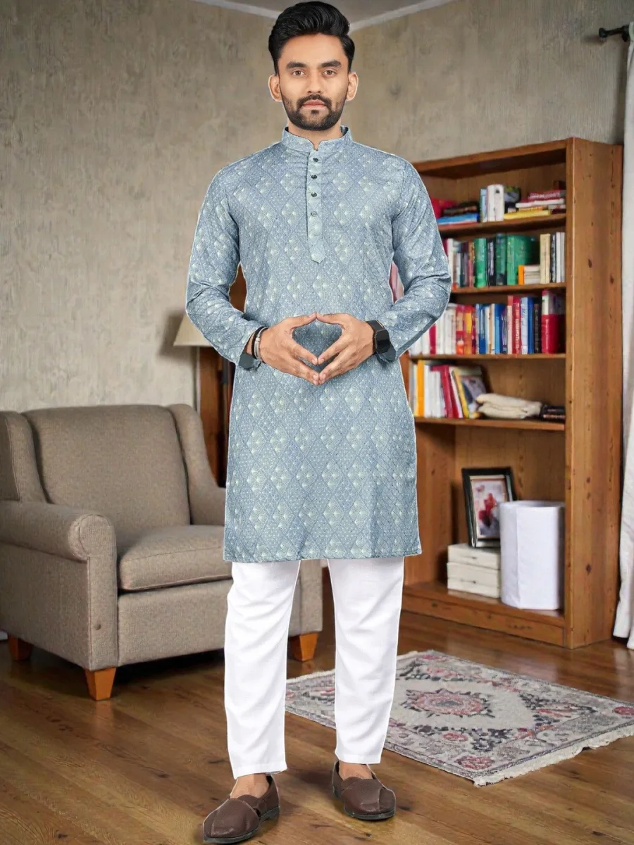 Men Geometric Printed Kurta