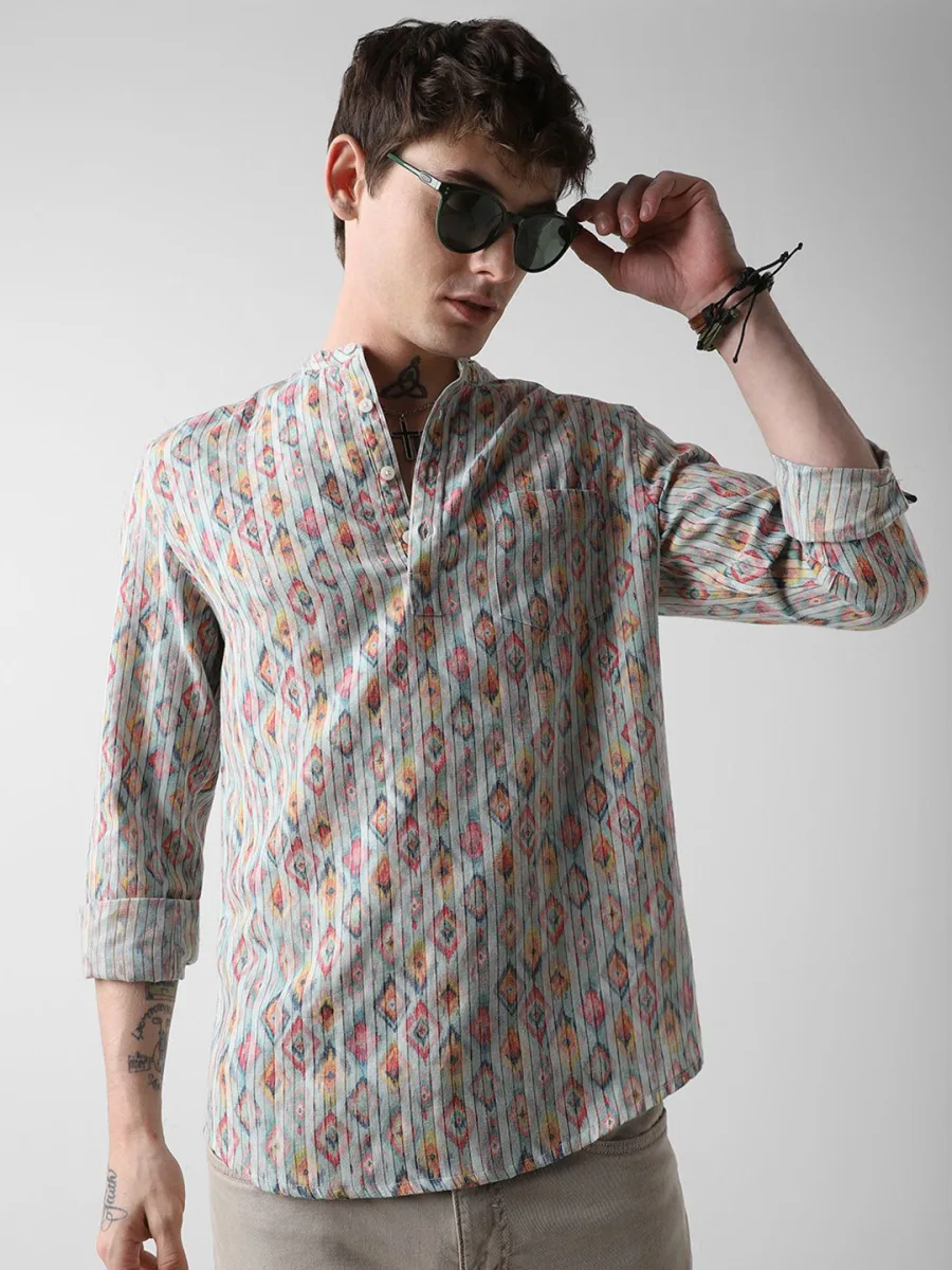 Mandarin Collar Short Kurta