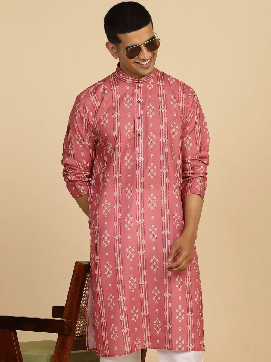 Cotton Blend Striped Kurta