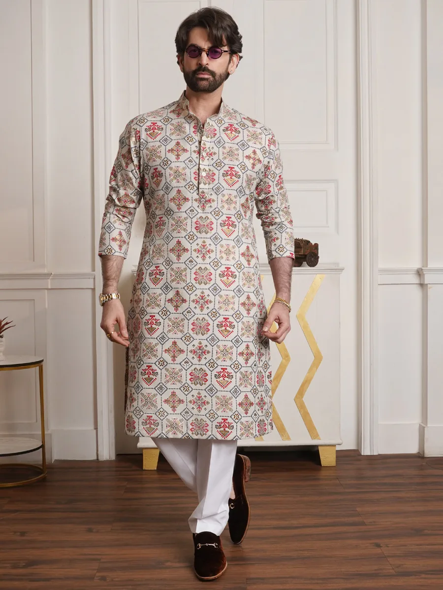 Men Geometric Printed Kurta