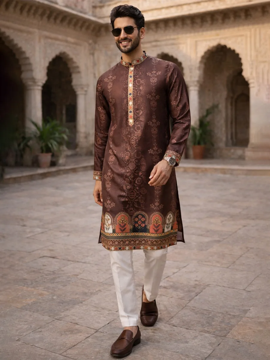 Men Multicolour  Kurta