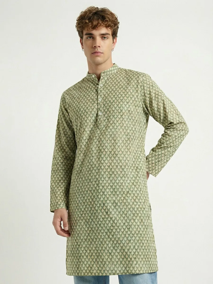 Floral Printed Straight Kurta