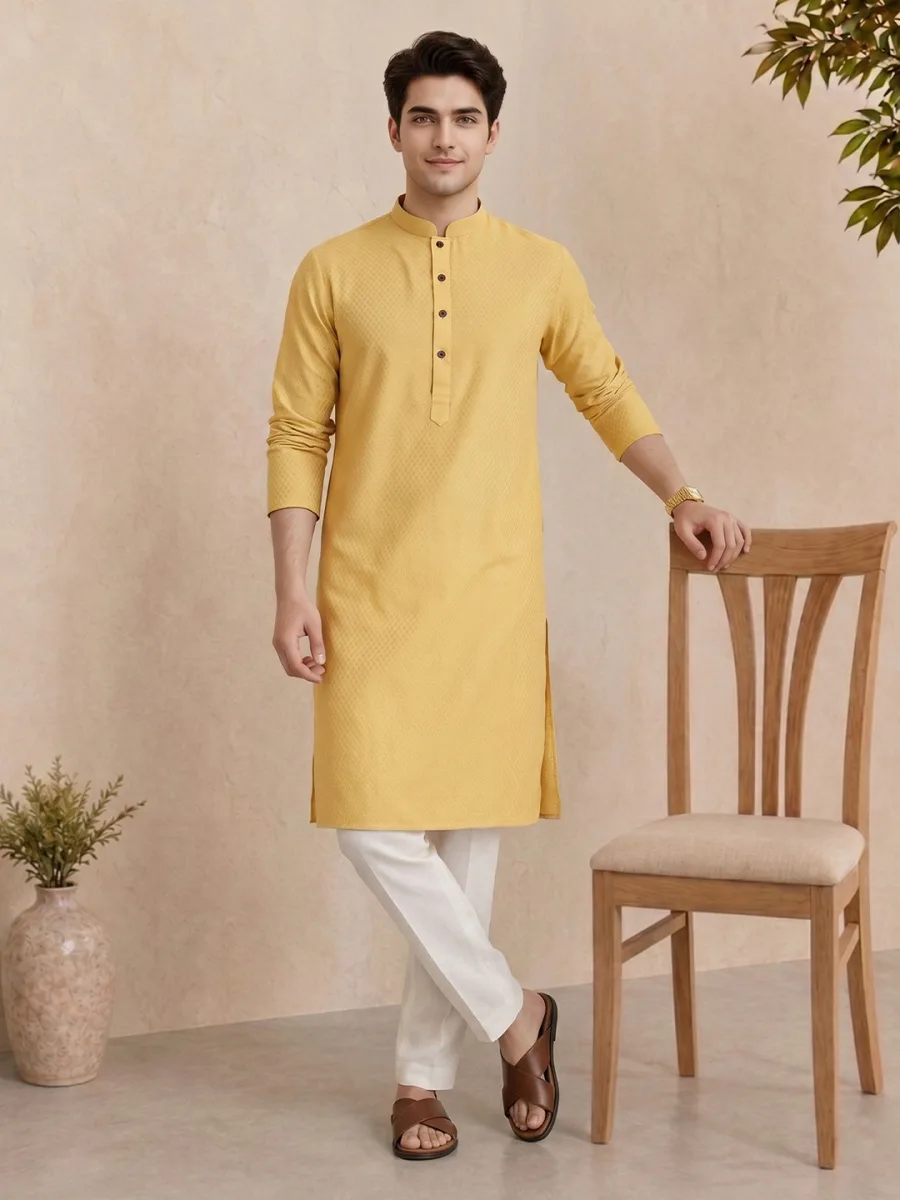 Woven Design Kurta