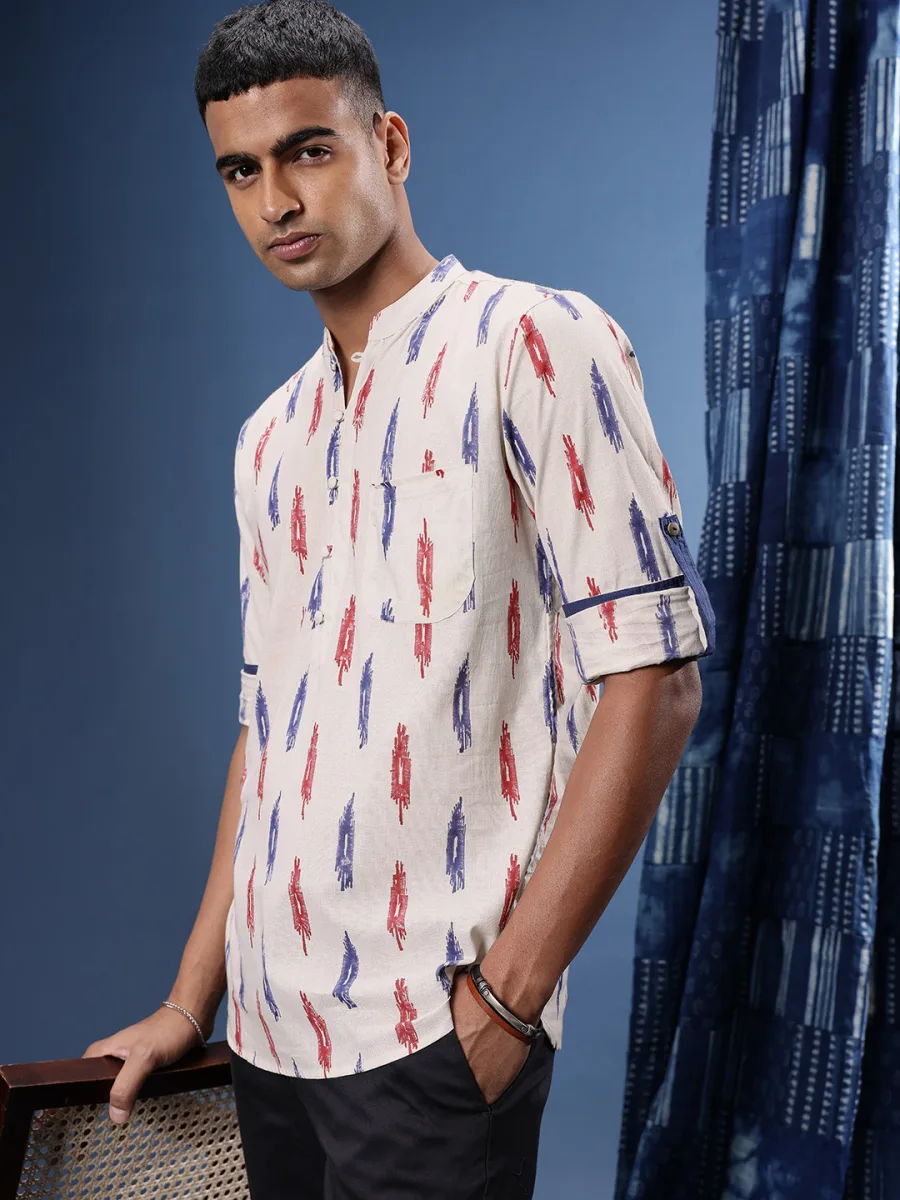 Men Geometric Printed Kurta