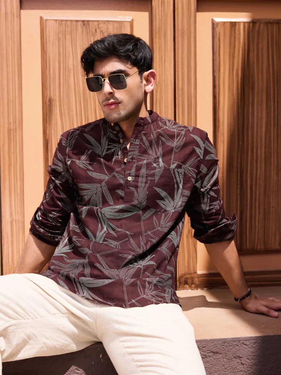 Printed Cotton Short Kurta