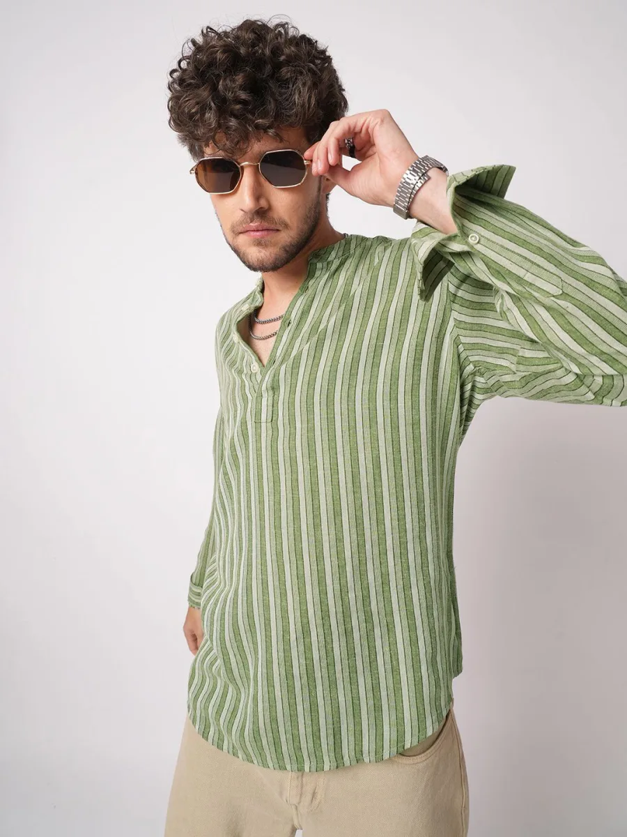 Men Striped Cotton Kurta