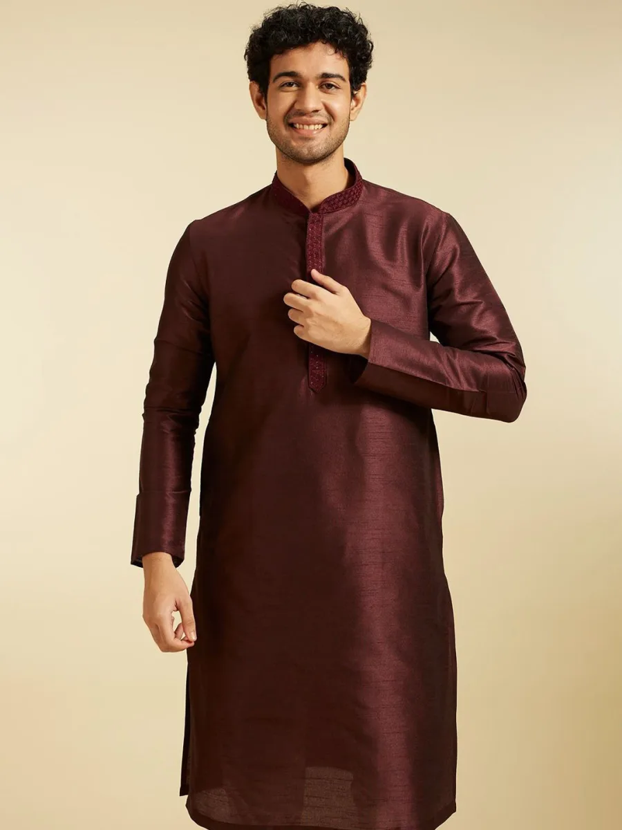 Mandarin Collar Straight Kurta
