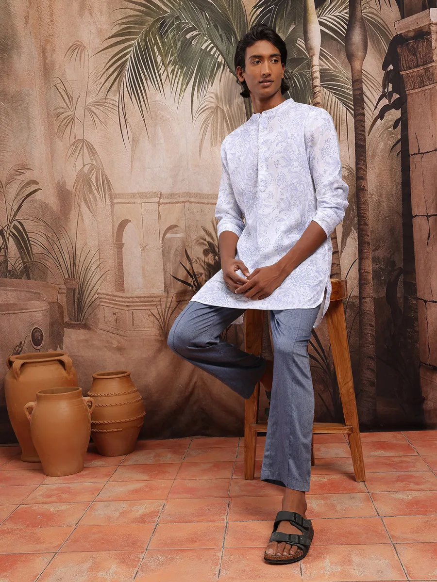Men Floral Printed Kurta