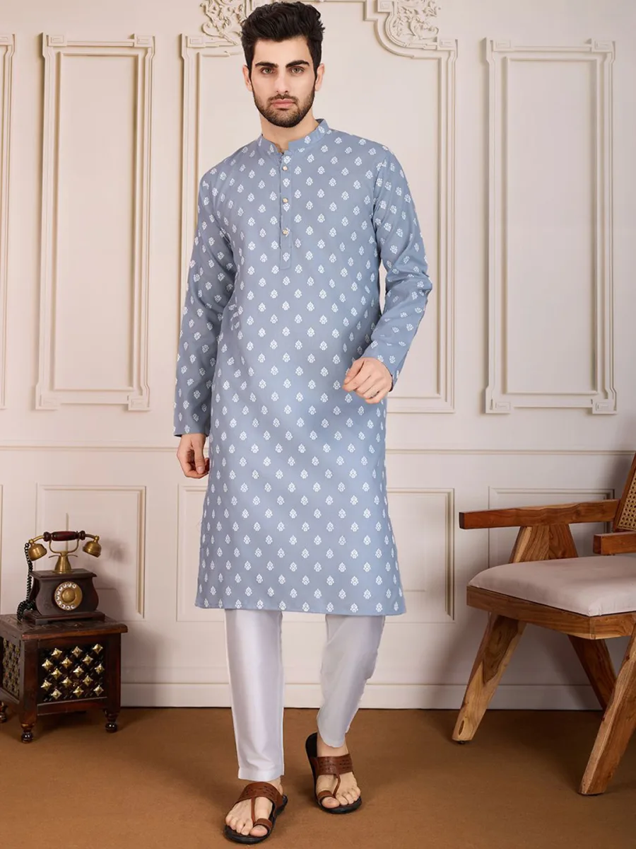 Vishnu Printed Cotton Kurta