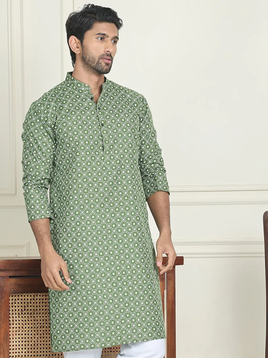 Men Geometric Printed Kurta