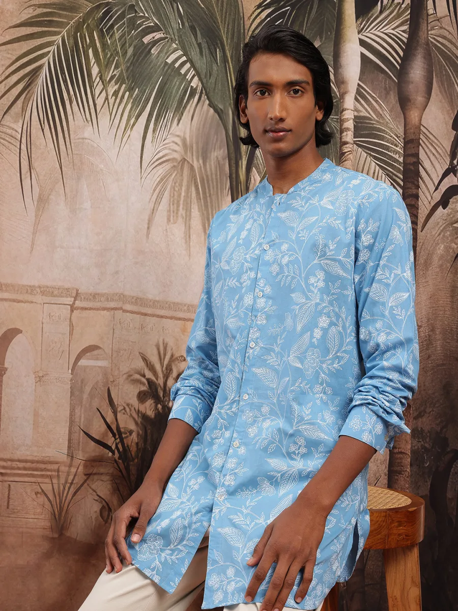 Floral Printed Cotton Kurta