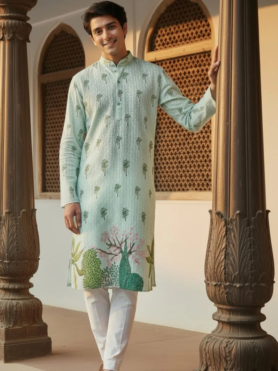 Mandarin Collar Kurta